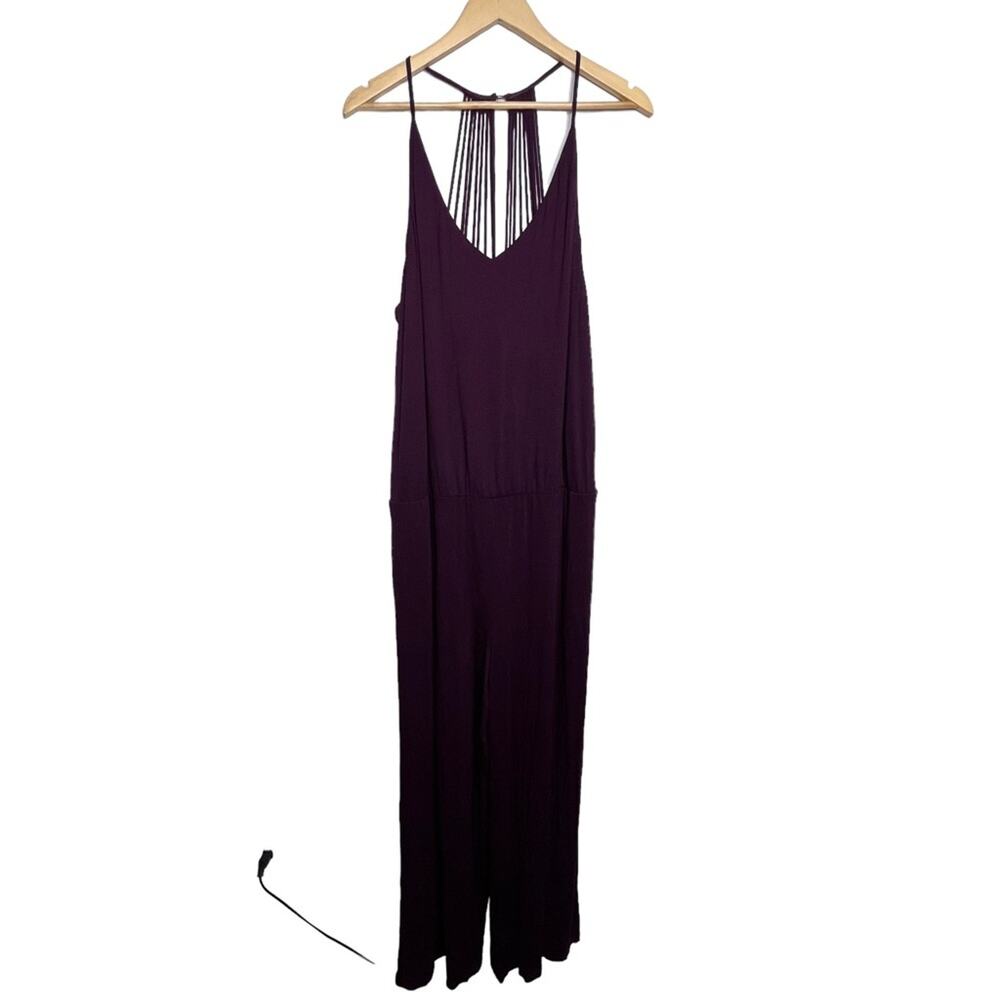 Lascana for Venus Maroon Cami Strappy Back Pantsuit Jumpsuit